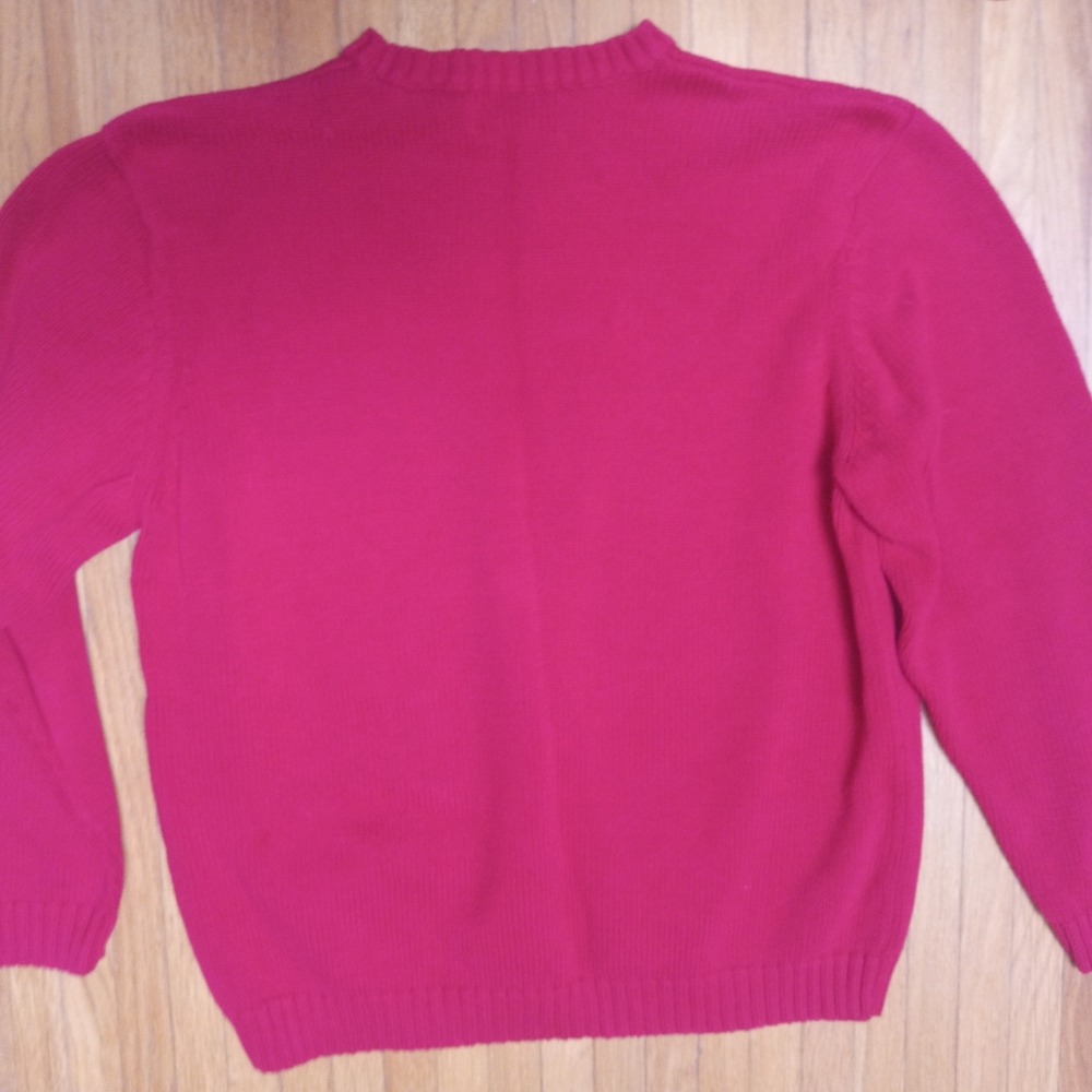 Chaps Ralph Lauren Men's's Bold Red Crew Neck Sweater XL